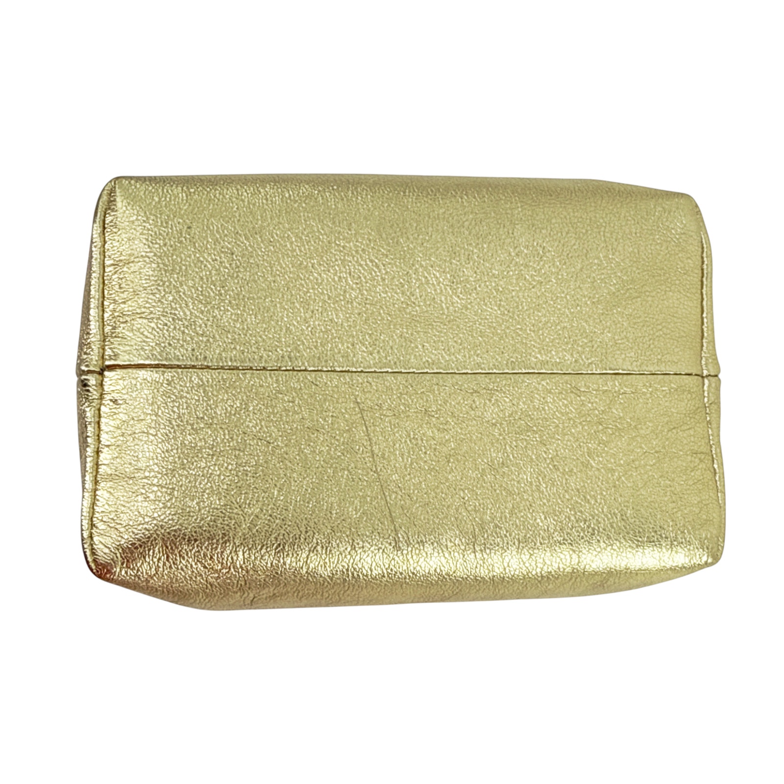 Eera Metallic Moon Bag In Laminated Gold — image 6 of 8